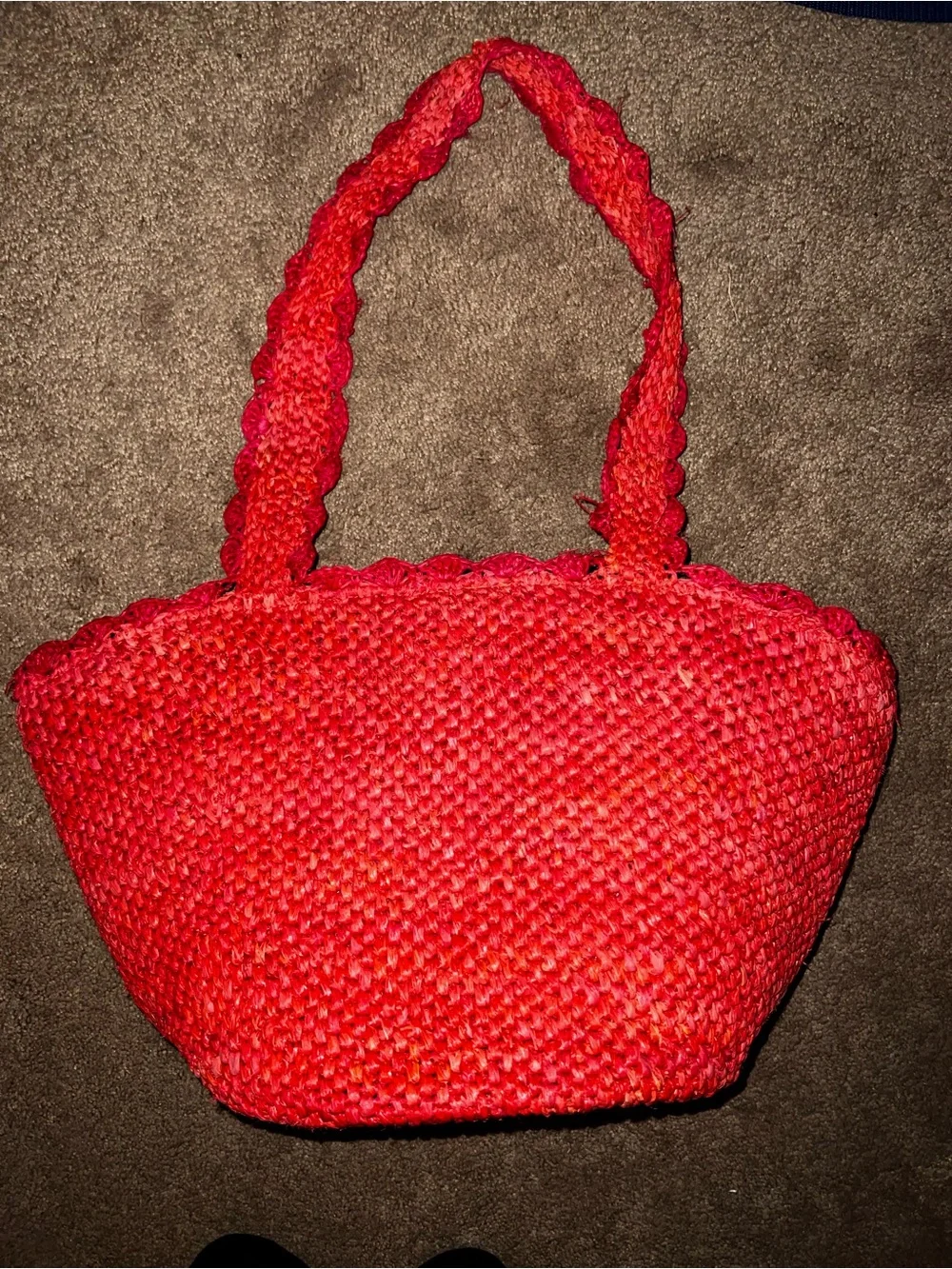 kate spade Red Woven Bow Shoulder Bag